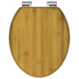Schütte WC-Sitz BAMBUS, massiver Toilettendeckel aus nachhaltigem Rohstoff (Bambus), passend für alle handelsüblichen WC-Becken, maximale Belastung der Klobrille 150 kg