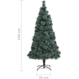 vidaXL Künstlicher Weihnachtsbaum mit Ständer Grün 150 cm PET