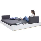 Müller SMALL LIVING Futonbett »MAUDE Bett«, Überlänge 210 cm weiß