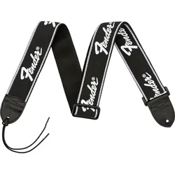Fender Strap 2" Running Logo Strap Black/White