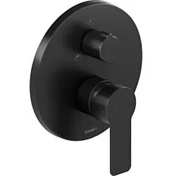 Duravit D-Code Wannenarmatur DC5210012046 Unterputz, Keramikmischsystem, Schwarz Matt, Ø170 mm