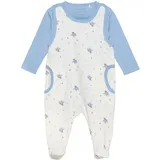 FIXONI Kinder Langarmbody "Body LS w.Velour Romper" in Blau | Gr.: 56