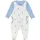 FIXONI Kinder Langarmbody "Body LS w.Velour Romper" in Blau | Gr.: 56