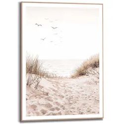 Reinders Wandbild 50 x 70 cm Dünenpfad Holz Beige