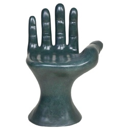 Casa Padrino Luxus Designer Stuhl Hand Ozeanblau 60 x 50 x H. 89 cm - Fiberglas Stuhl - Luxus Möbel - Designer Möbel - Fiberglas Möbel