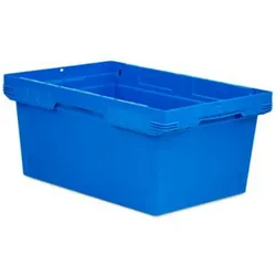 PROREGAL Conical Mehrweg-Stapelbehälter Blau | HxBxT 27,3x40x60cm | 47 Liter | Lagerbox Eurobox Transportbox Transportbehälter Stapelbehälter