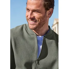 John Devin Struktur-Sweatjacke grün L