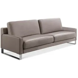 Rolf Benz Sofa 011 Ego Leder Beigegrau