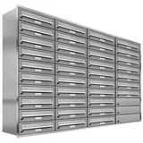 AL Briefkastensysteme 37 Fächer Premium Edelstahl Unterputz Briefkasten Anlage für Post A4, modern, robust, wetterfest, Artikelnummer: 132T37U4