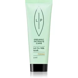 Lip Intimate Care Organic Intimate Care Gel To Milk Scrub sanftes Peeling mit Kokos Coconut 50 ml