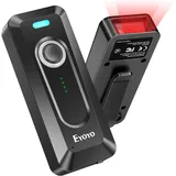 Eyoyo 2D Bluetooth Barcode Scanner mit Klipp, 2000mAh Akku mit Füllstandsanzeige, tragbarer Mini Wireless QR Code Barcode Scanner für Bibliotheksbuch Inventar Kompatibel mit iPhone, Android PC