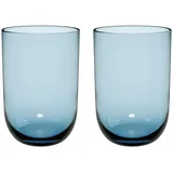like. by Villeroy & Boch Longdrinkbecher, Set 2tlg. Glas Blau