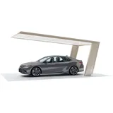 Ximax Einzelcarport My-Port 7 Aluminium Edelstahl-Look 282,8 cm x 511,9 cm