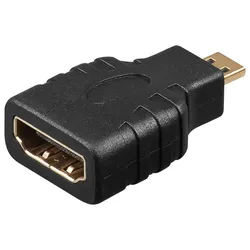 Adapter, HDMI A Buchse - Micro HDMI D Stecker, schwarz