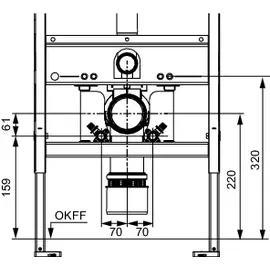TECE One Paket Wand-Dusch-WC Duschfunktion WC-Sitz 2-Mengen-Betätigungsplatte