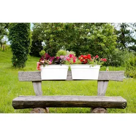 KHW Balkonkasten Flowerclip XL 57,5 x 27,7 x 27 cm weiß 2 St.