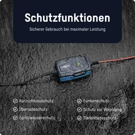 Ansmann BC 6-12V/1A 5-Stufen Kfz-Ladegerät mit automatischer Spannungserkennung 6,0 - 12,0 V Schwarz