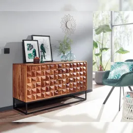 Wohnling Sideboard, WL6.545 sheesham 145,0 x 45,0 x 81,0 cm, 1 St.