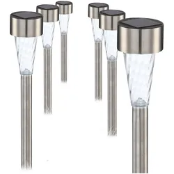 6er Set LED Solarleuchten für den Außenbereich