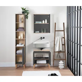 roba Waschbeckenunterschrank Morena 2 Türen 32,5 x 63 cm Braun