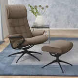 Stressless Stressless® Relaxsessel »London«, (Set, Relaxsessel mit Hocker), mit Hocker, High Back, mit Star Base, Gestell Schwarz