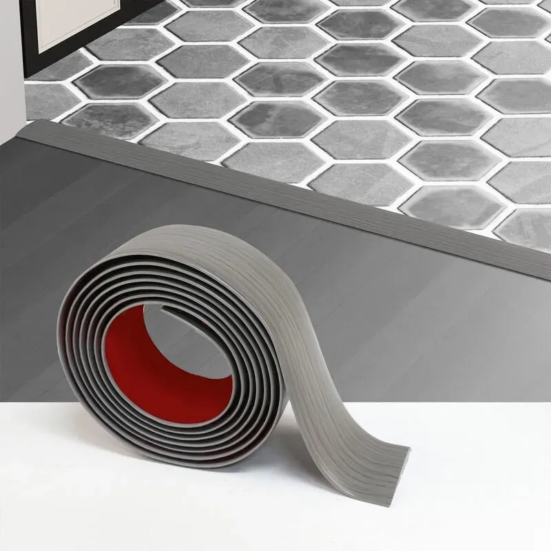 Art3d Selbstklebende Vinyl-Fugenabdeckung, 122 x 4 x 0,3 cm, grau Holzoptik, Fugenabdeckung für Laminat, Fliesen, Teppich, einfaches Anbringen per Abziehen und Aufkleben für Küche, Wohnzimmer, Badezimmer