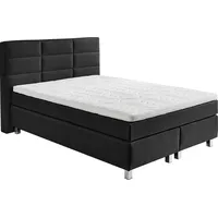 Westfalia Schlafkomfort Boxspringbett, grau (charcoal), B:155cm L:210cm, Bezug: 100%