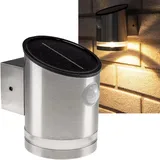 ChiliTec Solarleuchte Edelstahl 12,8 cm inkl. PIR Bewegungsmelder weiß