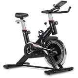 moma bikes Indoor Bike mit Schwundgrad 24 kg., Bildshirm LCD, 4 Herzsensoren im Lenker integriert., ergonomischer Sattel.