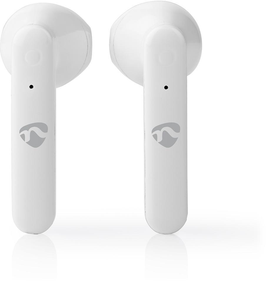 Nedis kabellose Bluetooth® Kopfhörer mit Ladecase, 2,5 Std Batteriespielzeit, Berührungssteuerung, Weiß