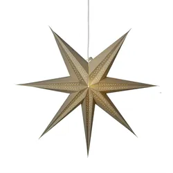 Papierstern Point Leuchtstern Weihnachtsstern Faltstern hängend 60cm creme