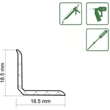 FN Neuhofer Knickwinkelleiste 500 cm 18,5 x 18,5 mm weiß