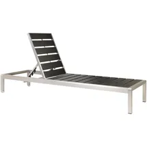 Beliani Nardo Gartenliege 198 x 64 x 29 cm Schwarz