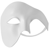 dressforfun Venezianische Maske Phantom, - weiß - Weiß