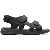 CLARKS Herren Walkford Walk Sandal, Black, 42.5 EU