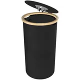 AUFUN Müllsackständer 100L Pfandflaschen Sammelbehälter mit Deckel Groß Pfandbehälter schwarz