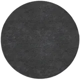 OnlyWow Badematte Dunkelgrau - Asphalttextur - Rauh, Höhe 10 mm, Polyester, Rund, Badezimmerteppich, Badteppich, Rutschfest, Badvorleger, Waschbar grau Rund | 70 cm x 70 cm x 10 mm
