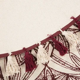 Beliani Teppich OLTU Rot ø 120 cm Mandala-Muster