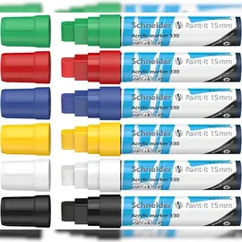 Schneider Paint-It 330 V1 Acrylstifte farbsortiert 15,0 mm, 6 St.