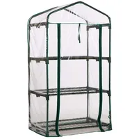 Vigcebit Foliengewächshaus, 3/4 Tier Balkon tomatenhaus Folie Pflanzenschutz 126x49x69cm,155x49x69cm (ohne Eisenständer)