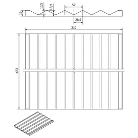 SOTech Gewürzeinsatz 473 x 31 x 1,9 cm Braun