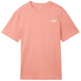 TOM TAILOR T-Shirt mit Label-Print, Altrosa, XL
