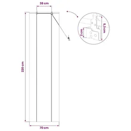 vidaXL Rollo Natur 70 x 220 cm Bambus/Braun