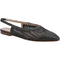 Hush Puppies Dalia Damen Flats aus gewebtem Leder, Schwarz, Schwarz , 40-41 EU - 40 EU