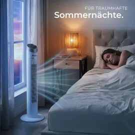 Tectake Turmventilator 90 cm Weiß