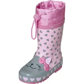 Playshoes Gummistiefel Katze rosa 33