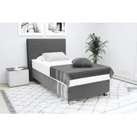 Westfalia Schlafkomfort Boxspringbett "Sven", grau (anthrazit), L:210cm, 100% Polyester;Polsterwatte:
