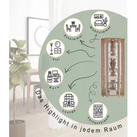 fif Möbel Eckvitrine TRIO 172 x 0 x 0 cm Beige