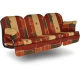 ANGERER Freizeitmöbel GmbH Hollywoodschaukel Auflage Deluxe - passend für viele 3-Sitzer Hollywoodschaukeln - Schaukelauflage Made in Germany (Rot-Terra-Beige Gemustert)