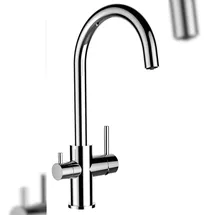 VIZIO 3 Wege Wasserhahn Einhebelmischer Silber